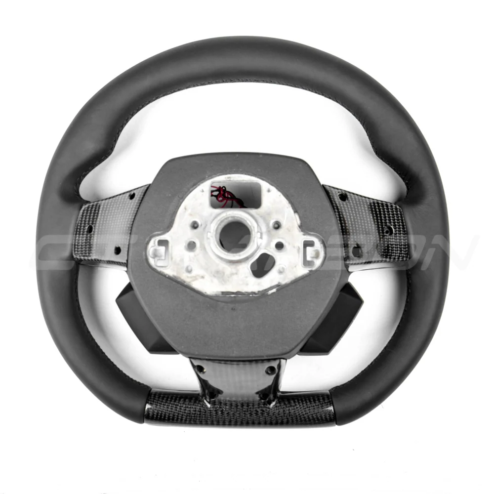 LAMBORGHINI HURACAN LEATHER / CARBON FIBRE LED FLAT BOTTOM CUSTOM STEERING WHEEL