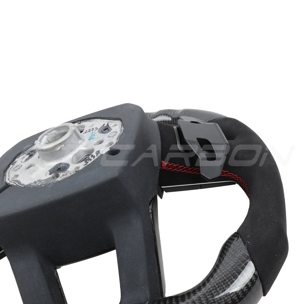 LAMBORGHINI HURACAN LEATHER / CARBON FIBRE LED FLAT BOTTOM CUSTOM STEERING WHEEL