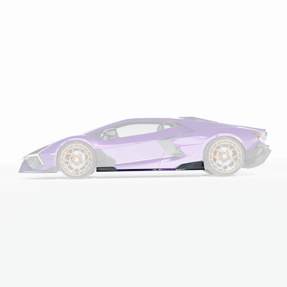 LAMBORGHINI REVUELTO CARBON FIBRE SIDE SKIRTS - CT DESIGN-Side Skirts-CT CARBON-CT Carbon - High-quality carbon fiber and gloss black aerodynamic parts for premium sports and luxury vehicles.