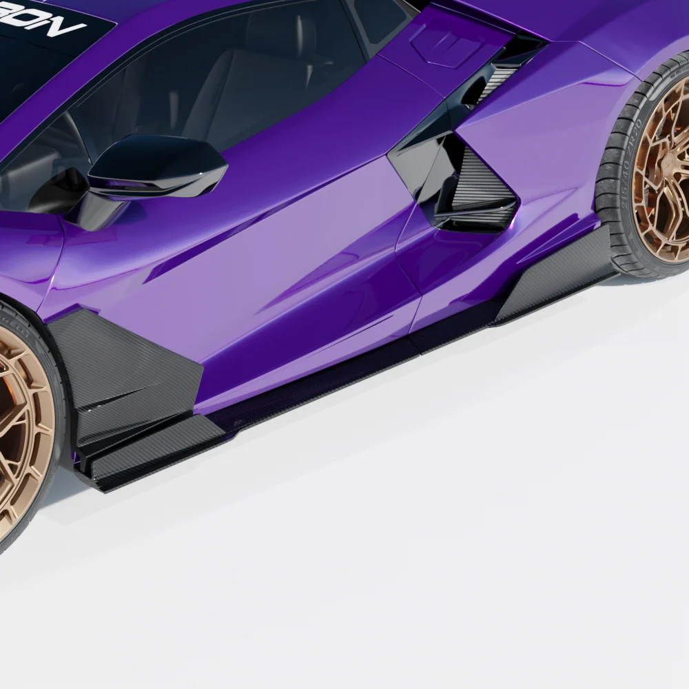 LAMBORGHINI REVUELTO CARBON FIBRE DOOR TRIM - CT DESIGN-Side Skirts-CT CARBON-CT Carbon - High-quality carbon fiber and gloss black aerodynamic parts for premium sports and luxury vehicles.
