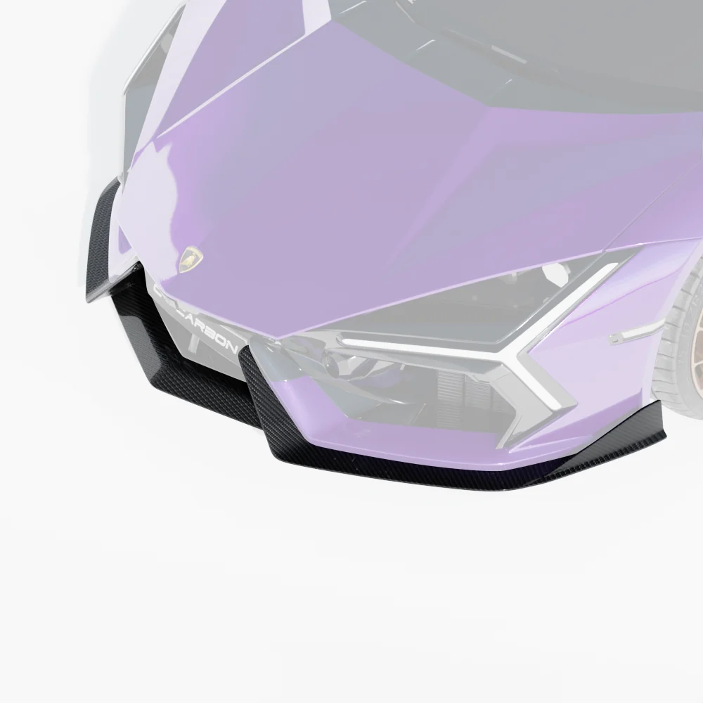 LAMBORGHINI REVUELTO CARBON FIBRE FRONT SPLITTER - CT DESIGN-Splitter-CT CARBON-CT Carbon - High-quality carbon fiber and gloss black aerodynamic parts for premium sports and luxury vehicles.