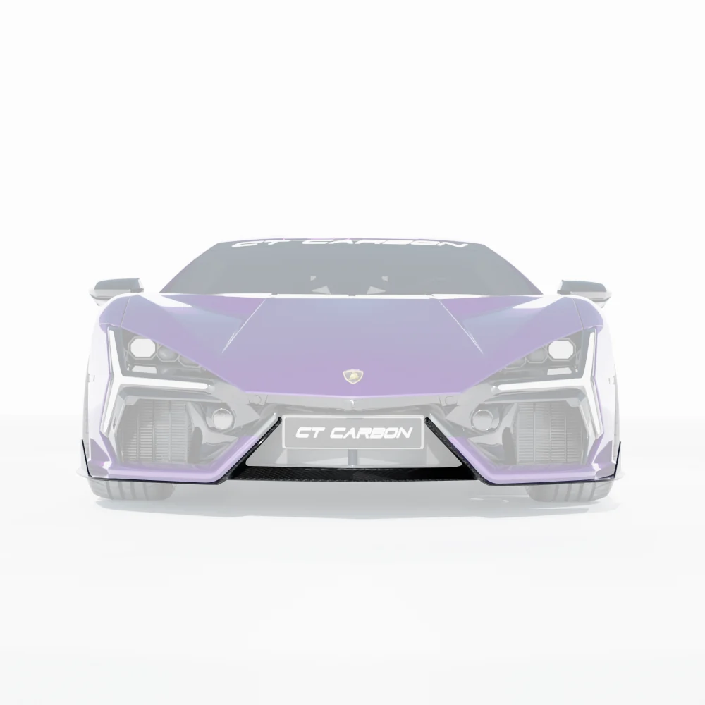LAMBORGHINI REVUELTO CARBON FIBRE FRONT SPLITTER - CT DESIGN-Splitter-CT CARBON-CT Carbon - High-quality carbon fiber and gloss black aerodynamic parts for premium sports and luxury vehicles.