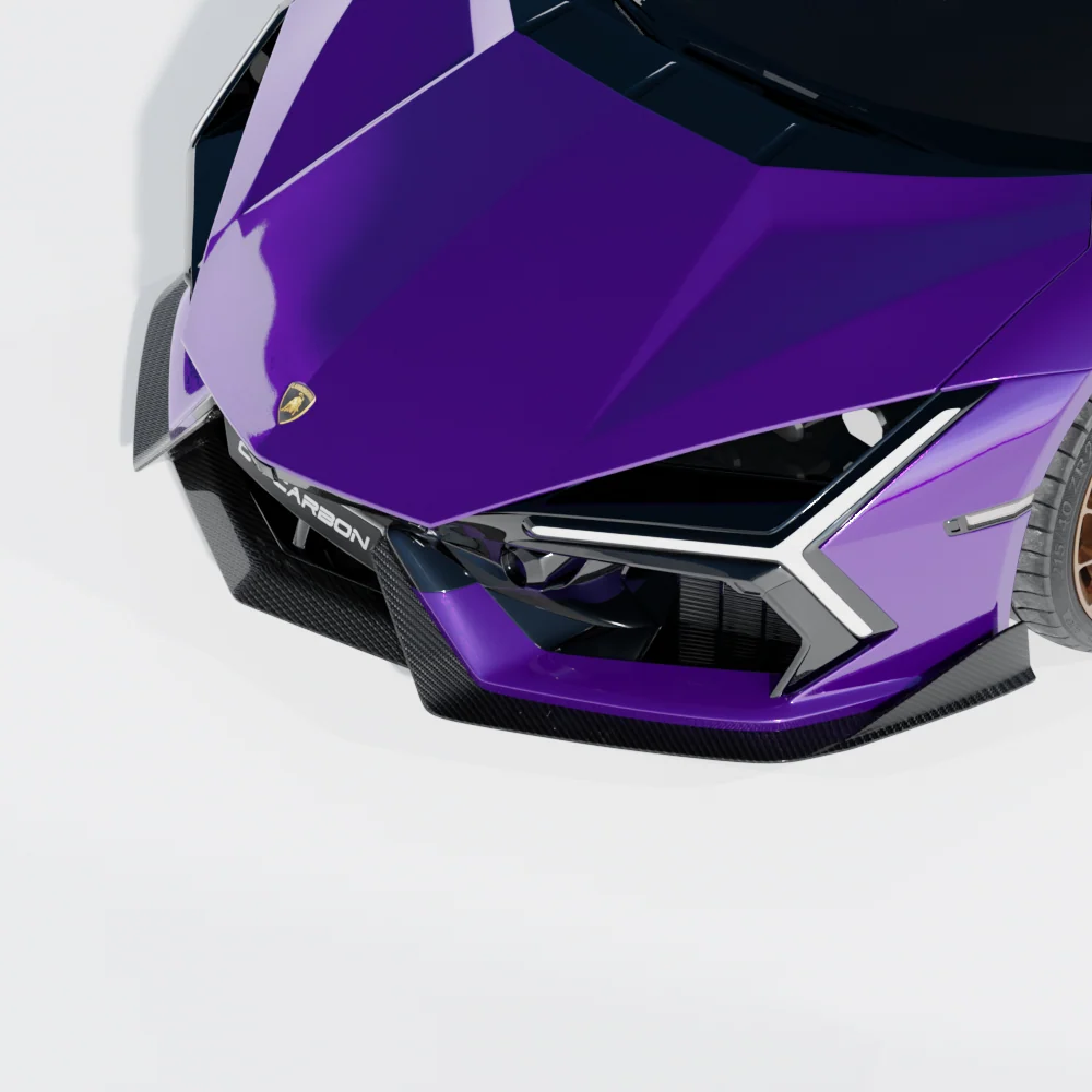 LAMBORGHINI REVUELTO CARBON FIBRE FRONT SPLITTER - CT DESIGN-Splitter-CT CARBON-CT Carbon - High-quality carbon fiber and gloss black aerodynamic parts for premium sports and luxury vehicles.