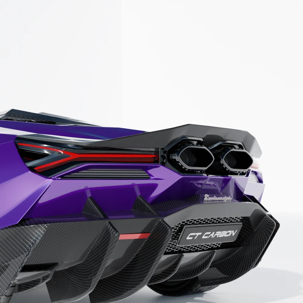 LAMBORGHINI REVUELTO CARBON FIBRE SPOILER - CT DESIGN-Spoiler-CT CARBON-CT Carbon - High-quality carbon fiber and gloss black aerodynamic parts for premium sports and luxury vehicles.