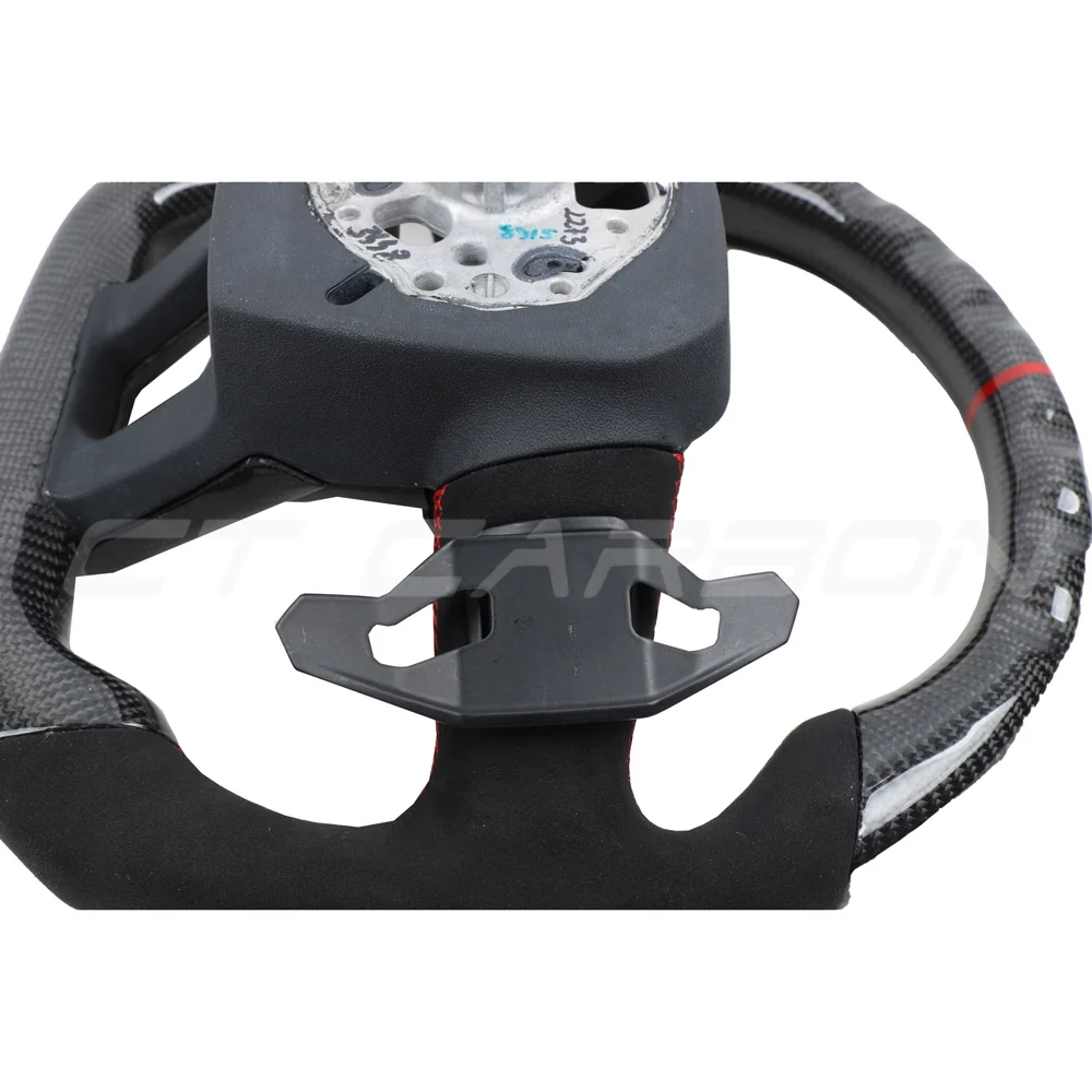 LAMBORGHINI URUS CARBON FIBRE / ALCANTARA FLAT BOTTOM CUSTOM STEERING WHEEL