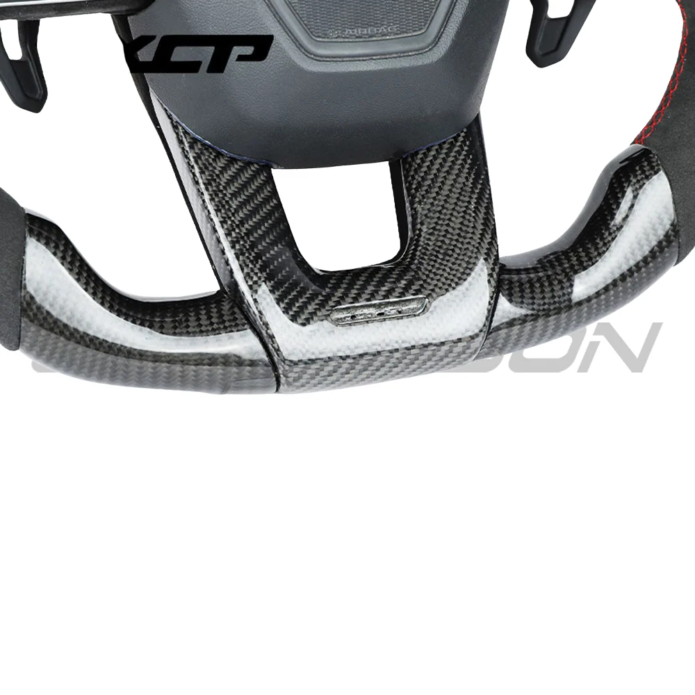 LAMBORGHINI URUS CARBON FIBRE / ALCANTARA LED FLAT BOTTOM CUSTOM STEERING WHEEL