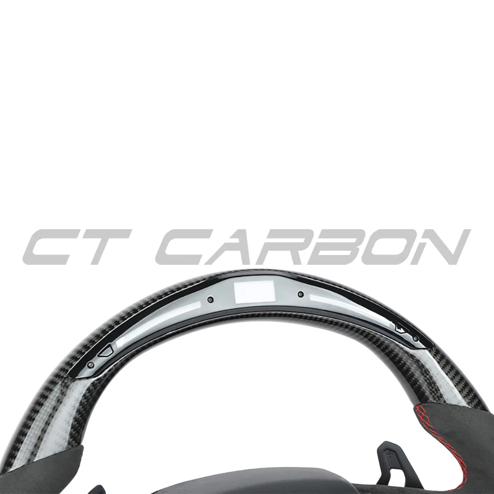 LAMBORGHINI URUS CARBON FIBRE / ALCANTARA LED FLAT BOTTOM CUSTOM STEERING WHEEL
