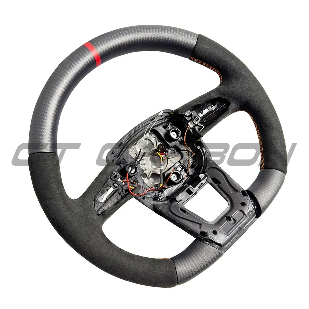 LAMBORGHINI URUS MATTE CARBON FIBRE/ALCANTARA FLAT BOTTOM STEERING WHEEL