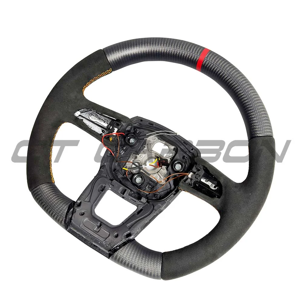 LAMBORGHINI URUS MATTE CARBON FIBRE/ALCANTARA FLAT BOTTOM STEERING WHEEL