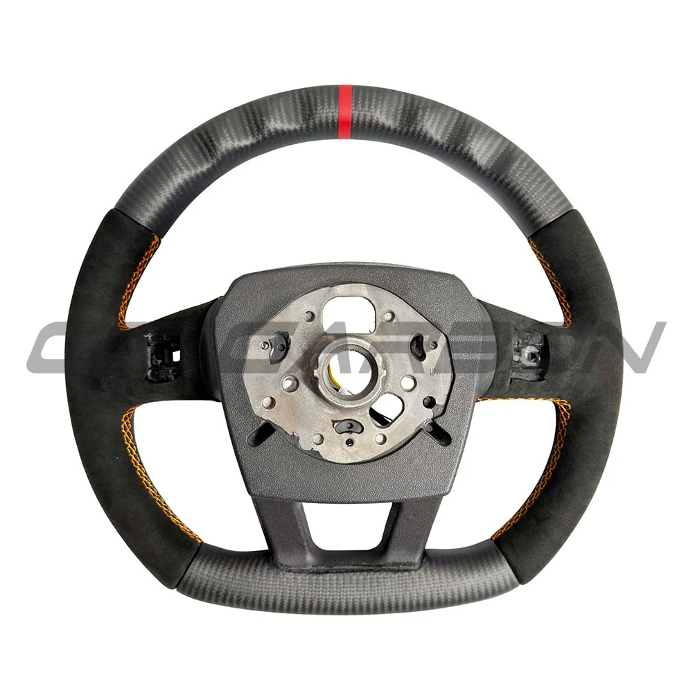 LAMBORGHINI URUS MATTE CARBON FIBRE/ALCANTARA FLAT BOTTOM STEERING WHEEL