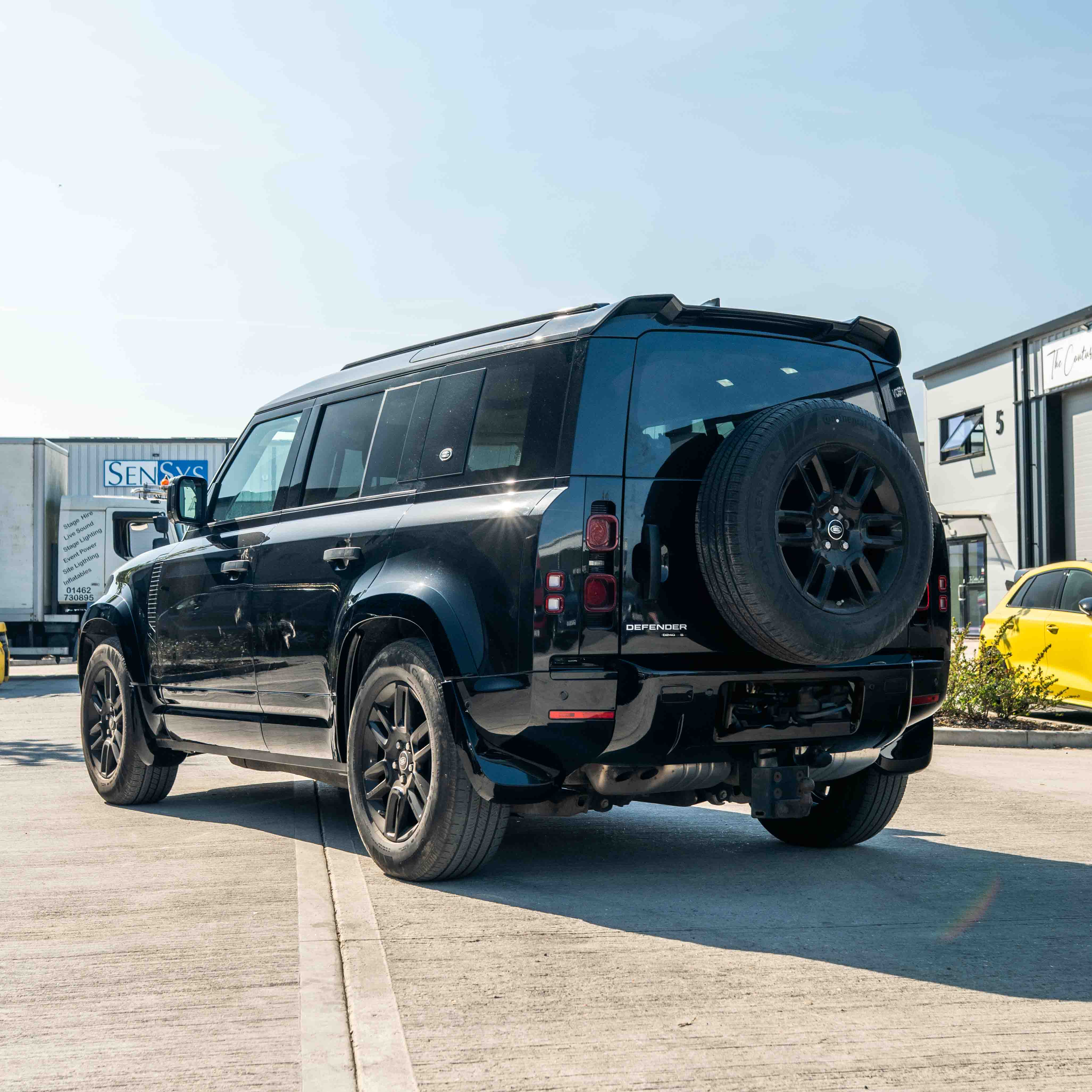 LAND ROVER DEFENDER L663 110 & 90 FRONT AND REAR GLOSS BLACK MIDDLE TRIM PACK-Kit-BLAK BY CT-CT Carbon - High-quality carbon fiber and gloss black aerodynamic parts for premium sports and luxury vehicles.