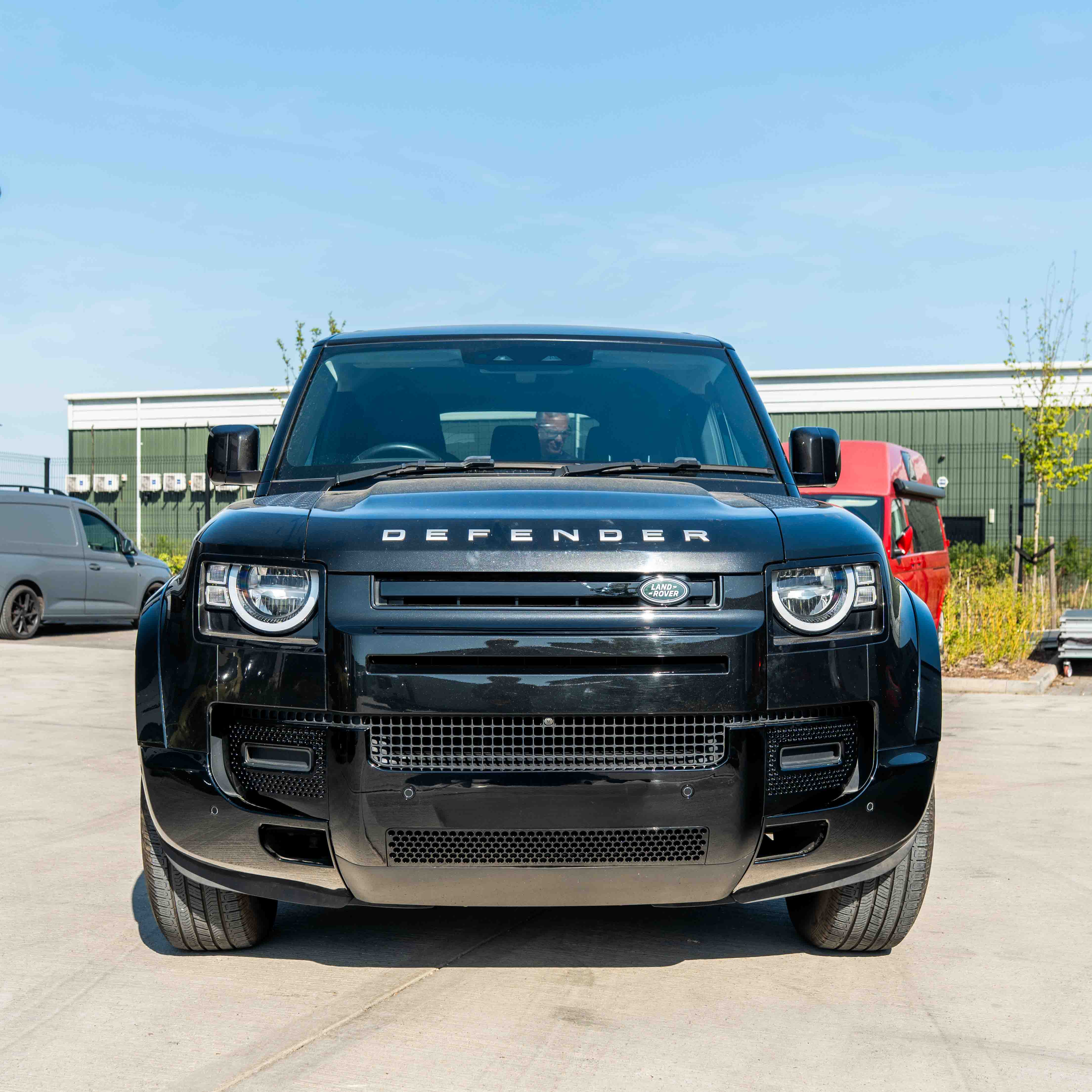 LAND ROVER DEFENDER L663 110 & 90 FRONT AND REAR GLOSS BLACK MIDDLE TRIM PACK-Kit-BLAK BY CT-CT Carbon - High-quality carbon fiber and gloss black aerodynamic parts for premium sports and luxury vehicles.
