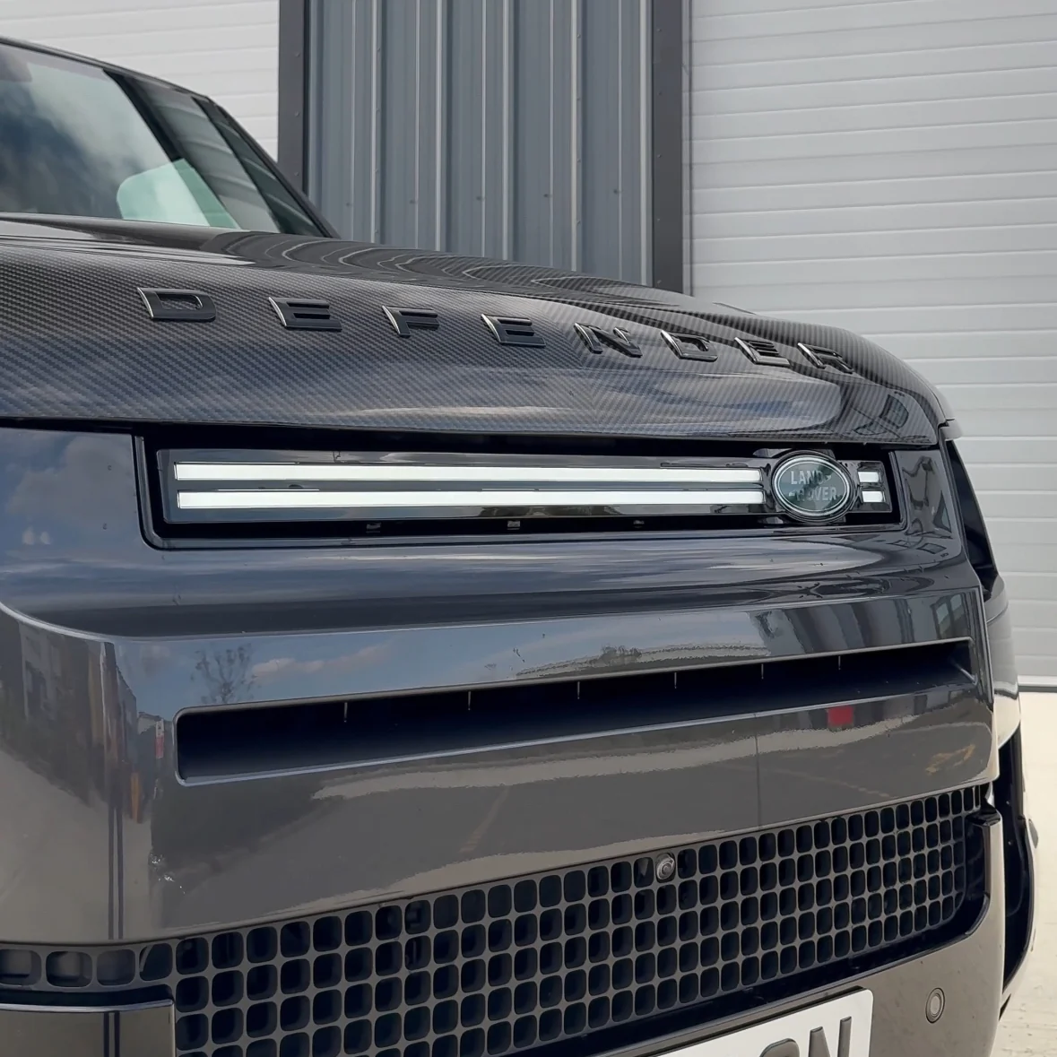 LAND ROVER DEFENDER L663 110 & 90 FRONT GRILLE LED LIGHT-Accessories-BLAK BY CT-CT Carbon - High-quality carbon fiber and gloss black aerodynamic parts for premium sports and luxury vehicles.