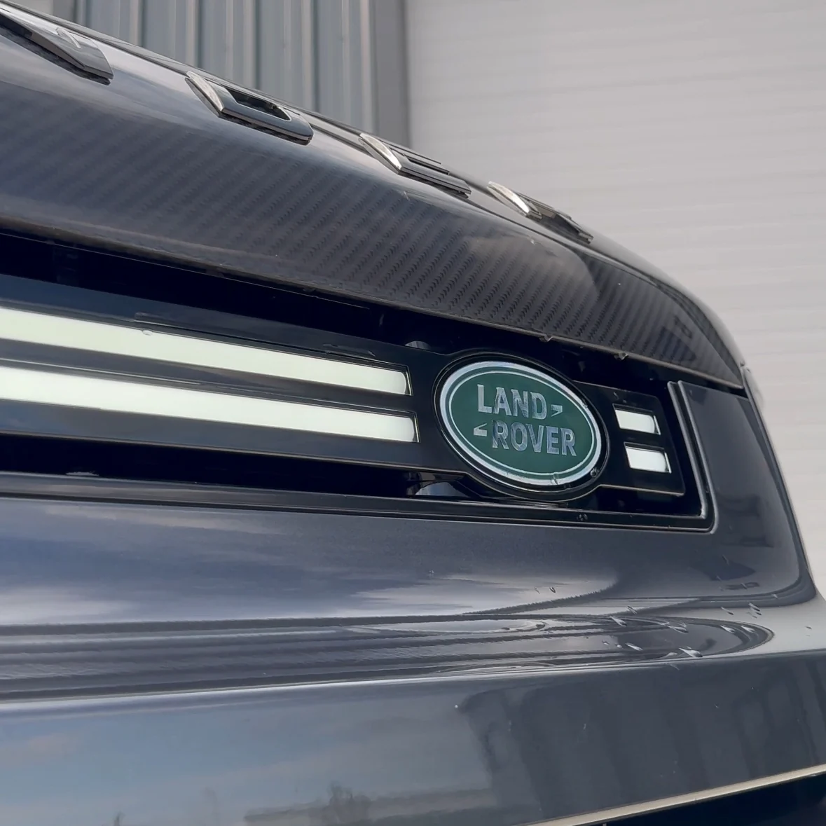 LAND ROVER DEFENDER L663 110 & 90 FRONT GRILLE LED LIGHT-Accessories-BLAK BY CT-CT Carbon - High-quality carbon fiber and gloss black aerodynamic parts for premium sports and luxury vehicles.