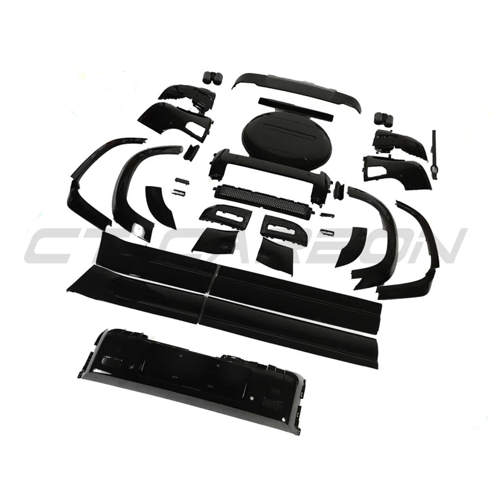 LAND ROVER DEFENDER L663 110 WIDE ARCH GLOSS BLACK KIT-Kit-BLAK BY CT-CT Carbon - High-quality carbon fiber and gloss black aerodynamic parts for premium sports and luxury vehicles.