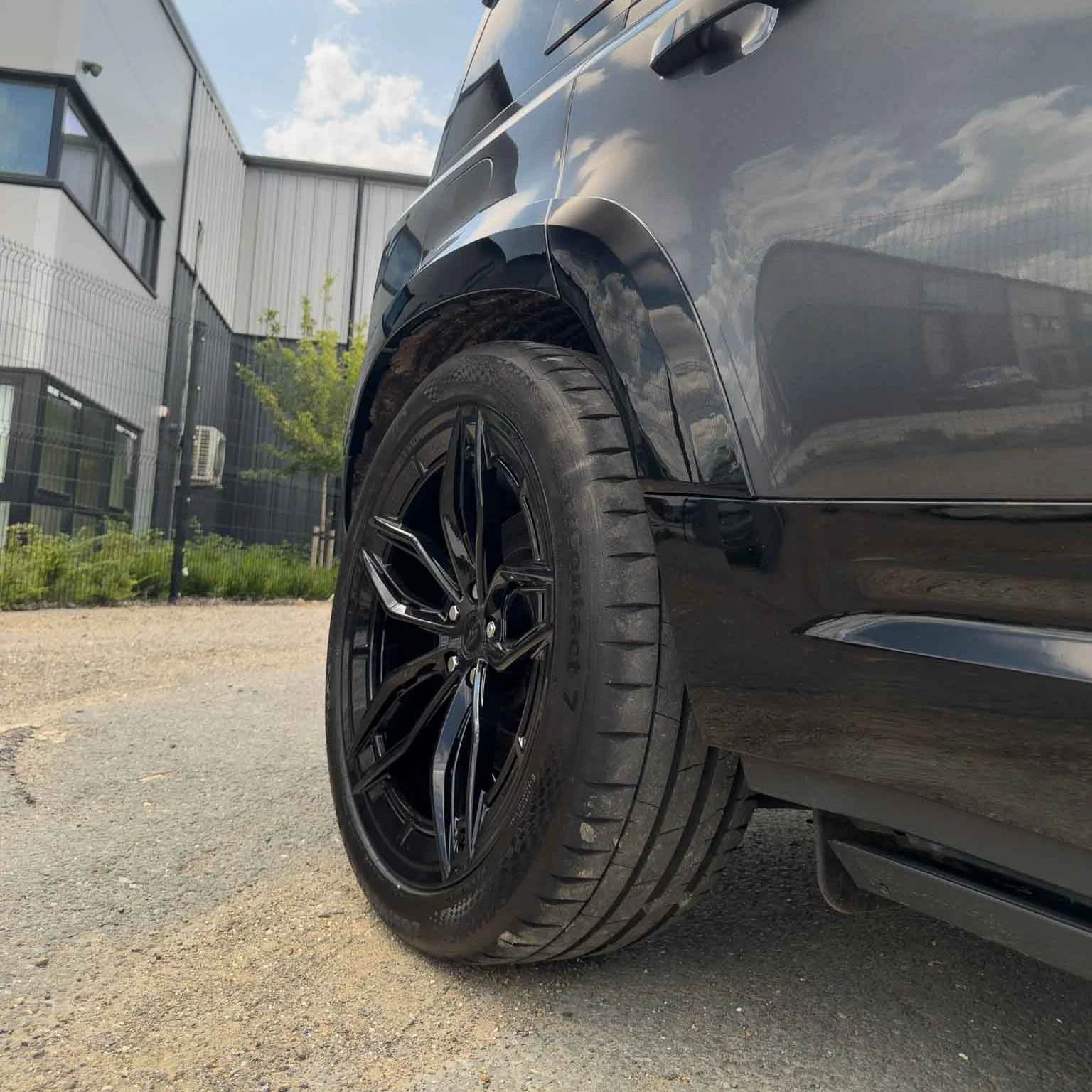 LAND ROVER DEFENDER L663 110 GLOSS BLACK WIDE ARCH FENDERS-Accessories-BLAK BY CT-CT Carbon - High-quality carbon fiber and gloss black aerodynamic parts for premium sports and luxury vehicles.