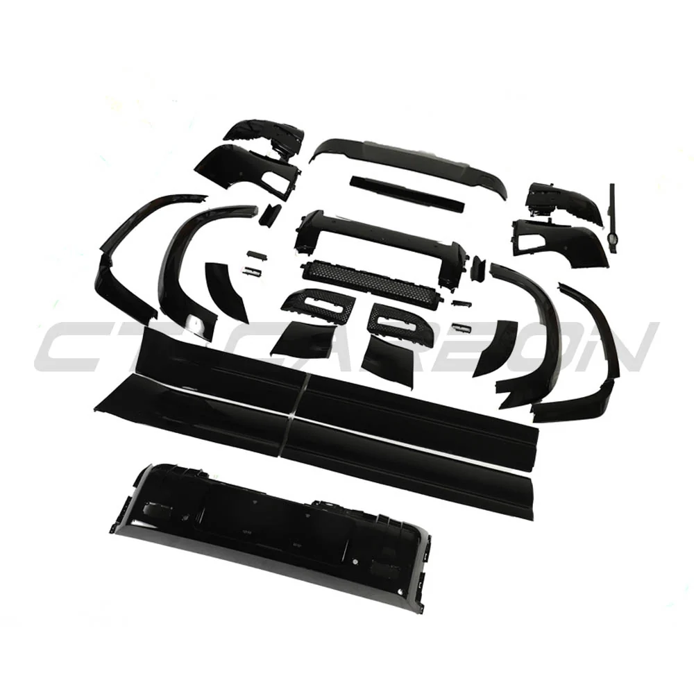 LAND ROVER DEFENDER L663 110 WIDE ARCH GLOSS BLACK KIT - V2-Kit-BLAK BY CT-CT Carbon - High-quality carbon fiber and gloss black aerodynamic parts for premium sports and luxury vehicles.
