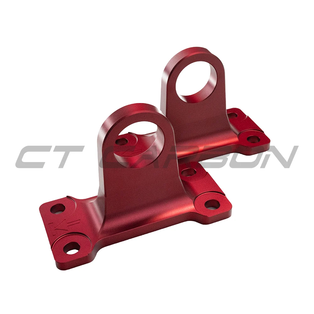 LAND ROVER DEFENDER L663 90/110/130 RED ALLUMINIUM TOW HOOKS-Accessories-BLAK BY CT-CT Carbon - High-quality carbon fiber and gloss black aerodynamic parts for premium sports and luxury vehicles.