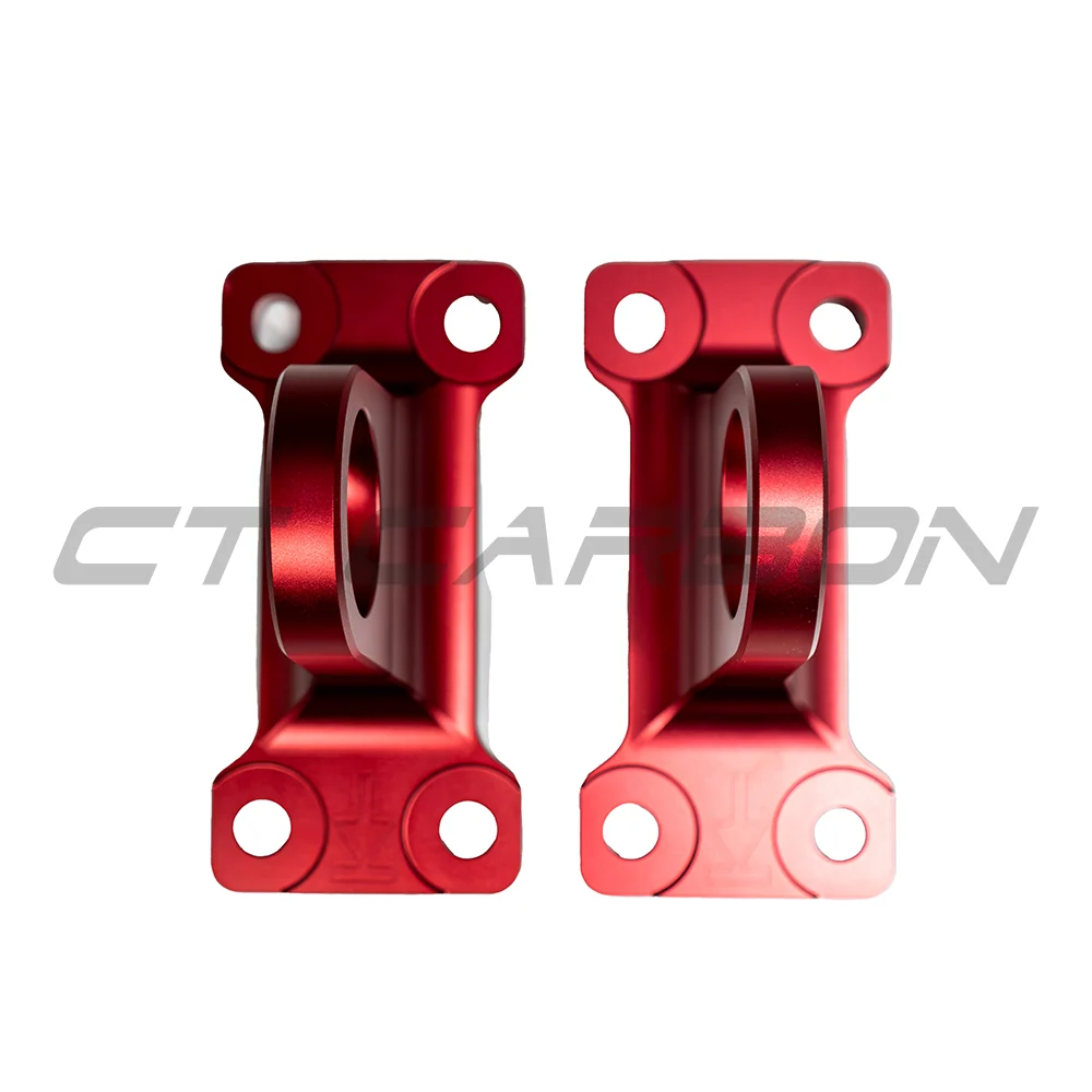 LAND ROVER DEFENDER L663 90/110/130 RED ALLUMINIUM TOW HOOKS-Accessories-BLAK BY CT-CT Carbon - High-quality carbon fiber and gloss black aerodynamic parts for premium sports and luxury vehicles.