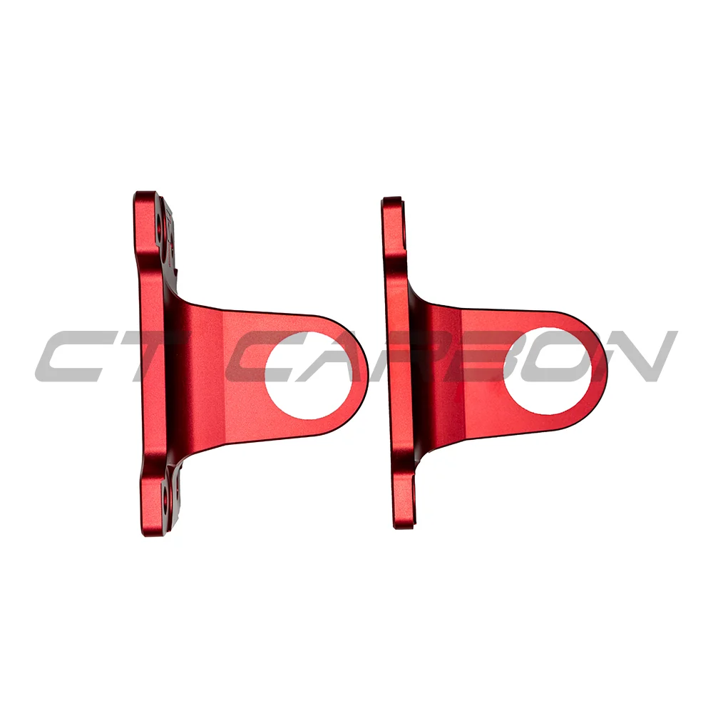 LAND ROVER DEFENDER L663 90/110/130 RED ALLUMINIUM TOW HOOKS-Accessories-BLAK BY CT-CT Carbon - High-quality carbon fiber and gloss black aerodynamic parts for premium sports and luxury vehicles.