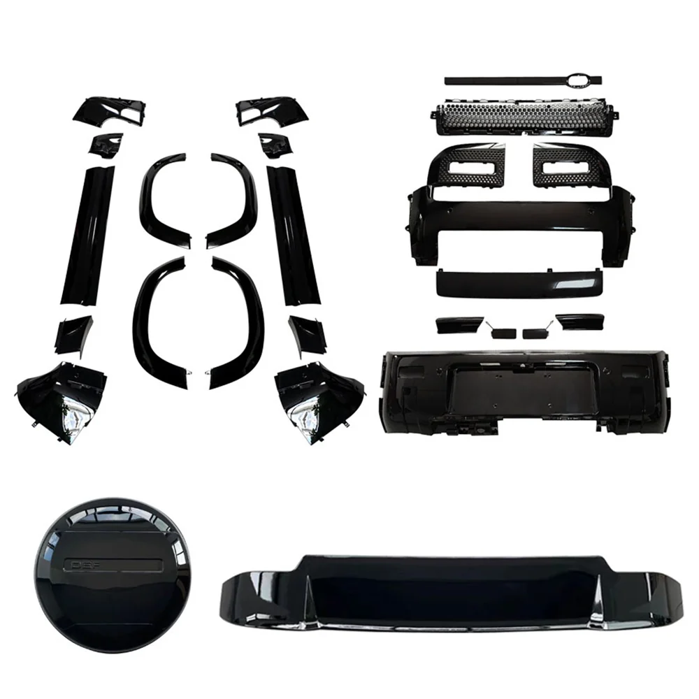 LAND ROVER DEFENDER L663 90 GLOSS BLACK KIT-Kit-BLAK BY CT-CT Carbon - High-quality carbon fiber and gloss black aerodynamic parts for premium sports and luxury vehicles.