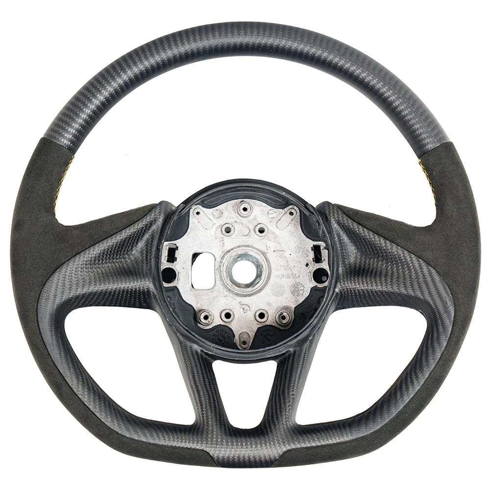 MCLAREN CARBON FIBRE & ALCANTARA CUSTOM STEERING WHEEL-Custom Steering Wheels-CT CARBON-CT Carbon - High-quality carbon fiber and gloss black aerodynamic parts for premium sports and luxury vehicles.