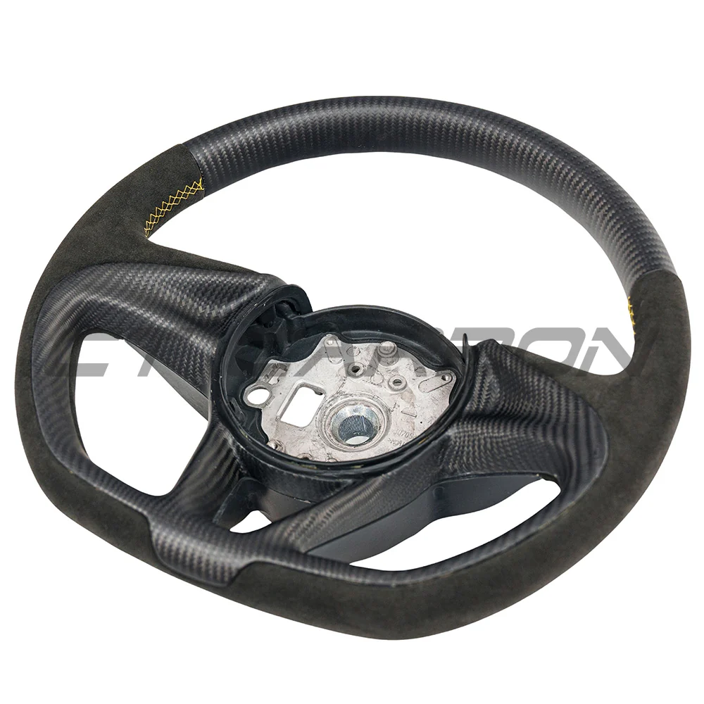 MCLAREN CARBON FIBRE & ALCANTARA CUSTOM STEERING WHEEL-Custom Steering Wheels-CT CARBON-CT Carbon - High-quality carbon fiber and gloss black aerodynamic parts for premium sports and luxury vehicles.