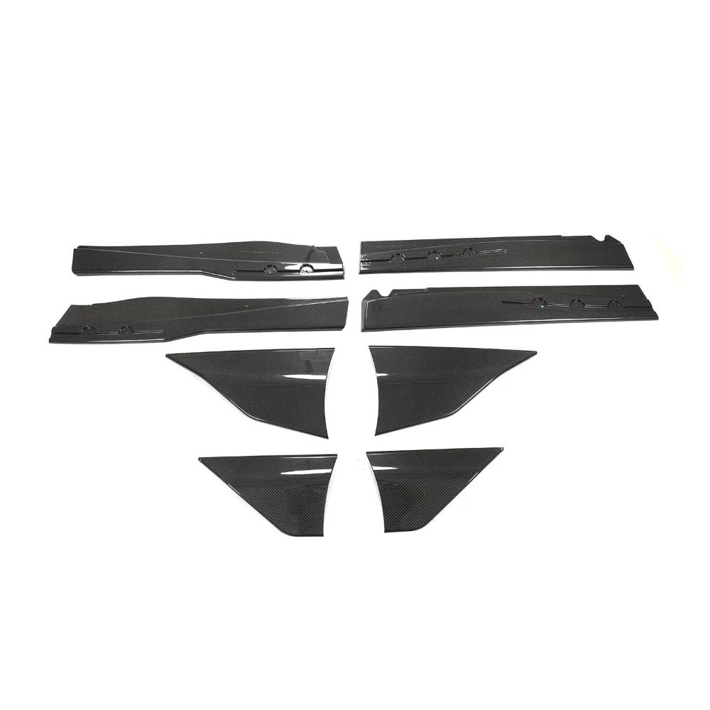 MCLAREN 720S CARBON FIBRE SIDE SKIRTS - CT DESIGN-Side Skirts-CT CARBON-CT Carbon - High-quality carbon fiber and gloss black aerodynamic parts for premium sports and luxury vehicles.