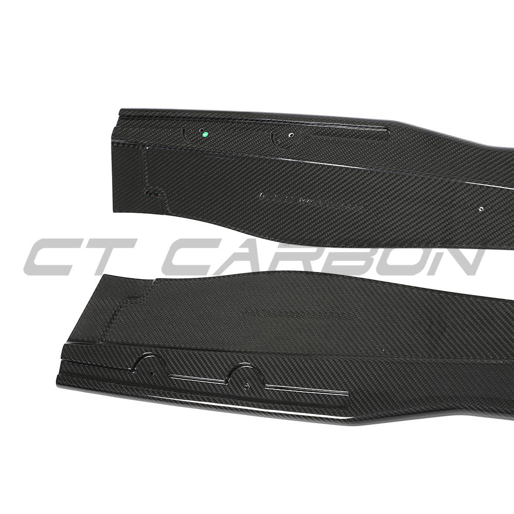 MCLAREN 720S CARBON FIBRE SIDE SKIRTS - CT DESIGN-Side Skirts-CT CARBON-CT Carbon - High-quality carbon fiber and gloss black aerodynamic parts for premium sports and luxury vehicles.