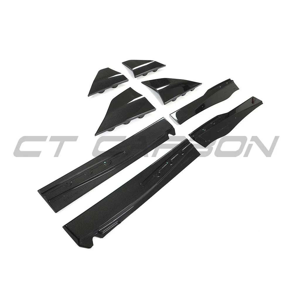 MCLAREN 720S CARBON FIBRE SIDE SKIRTS - CT DESIGN-Side Skirts-CT CARBON-CT Carbon - High-quality carbon fiber and gloss black aerodynamic parts for premium sports and luxury vehicles.