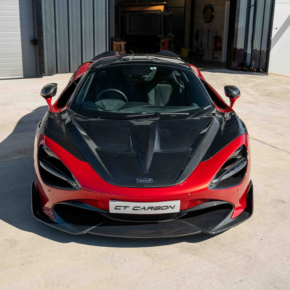 MCLAREN 720S CARBON FIBRE SPLITTER - CT DESIGN V2-Splitter-CT CARBON-CT Carbon - High-quality carbon fiber and gloss black aerodynamic parts for premium sports and luxury vehicles.