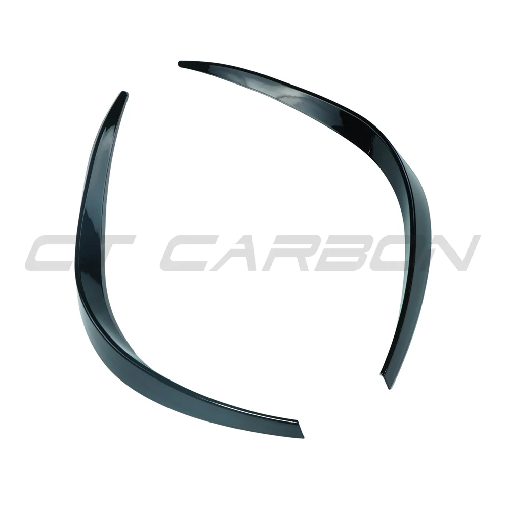 MERCEDES A-CLASS V177 & W177 2018-2022 GLOSS BLACK FRONT BUMPER TRIM-Accessories-BLAK BY CT-CT Carbon - High-quality carbon fiber and gloss black aerodynamic parts for premium sports and luxury vehicles.
