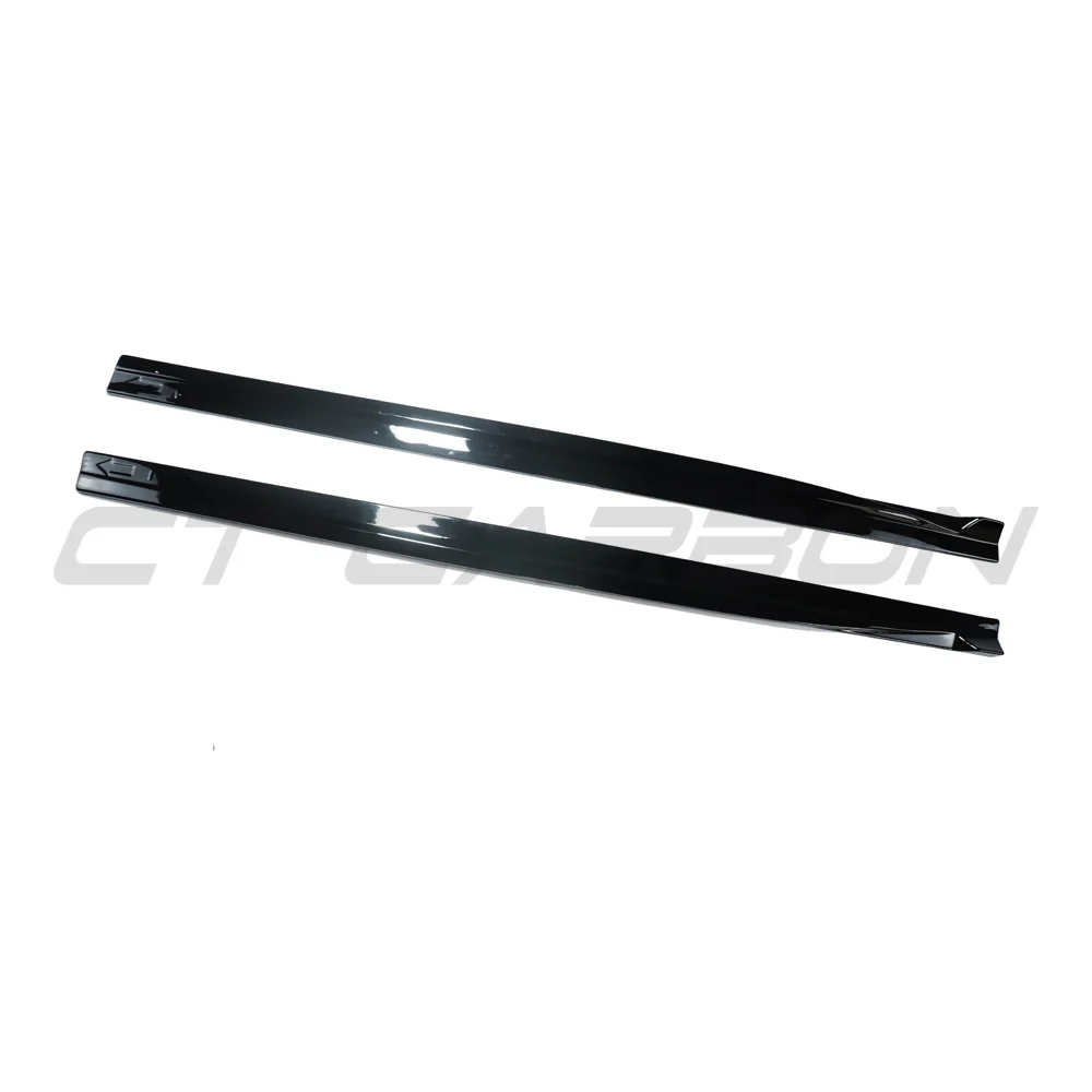 MERCEDES A-CLASS W177 & V177 2018+ GLOSS BLACK SIDE SKIRTS-Side Skirts-BLAK BY CT-CT Carbon - High-quality carbon fiber and gloss black aerodynamic parts for premium sports and luxury vehicles.