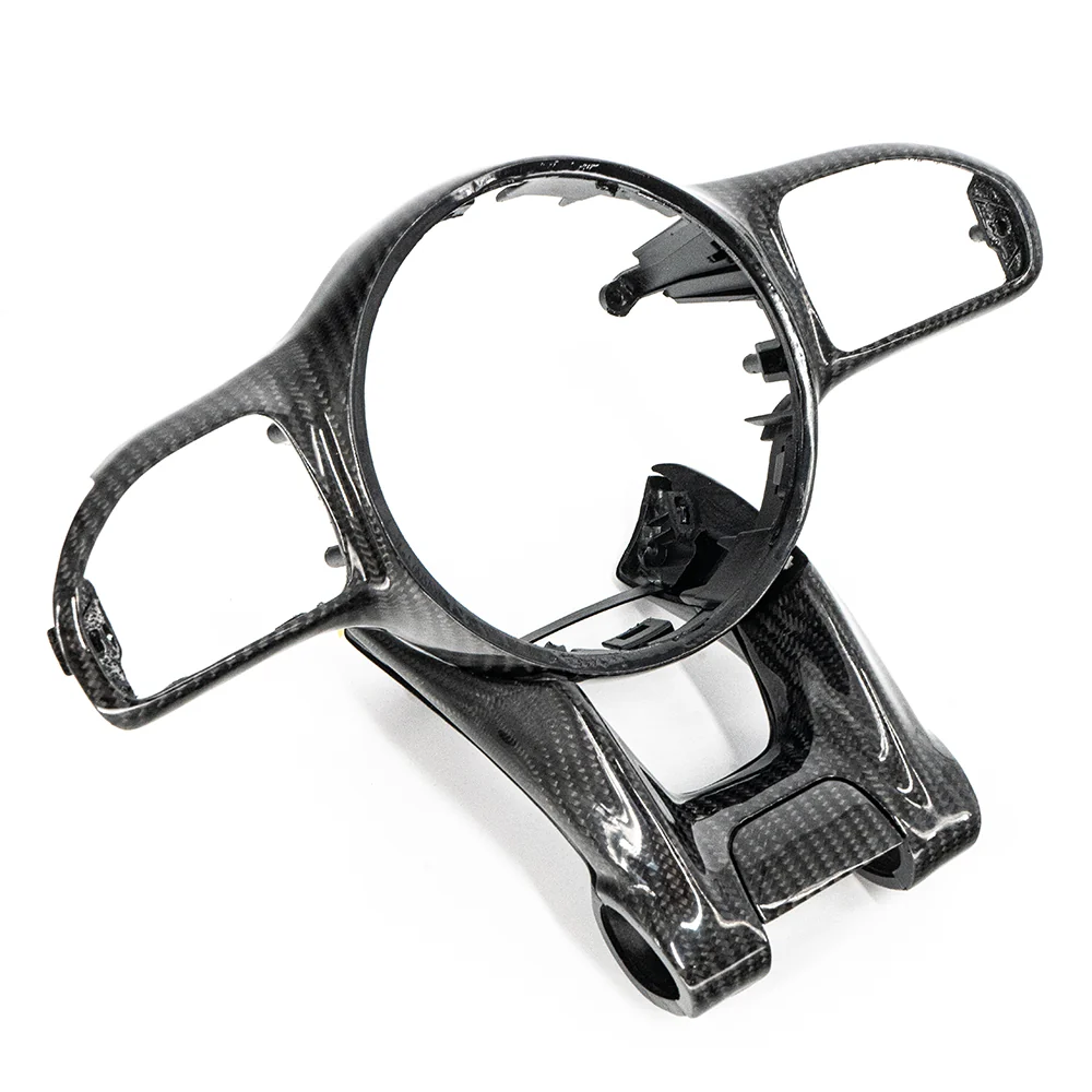 MERCEDES AMG 2016+ CARBON FIBRE STEERING WHEEL TRIM-Accessories-CT CARBON-CT Carbon - High-quality carbon fiber and gloss black aerodynamic parts for premium sports and luxury vehicles.