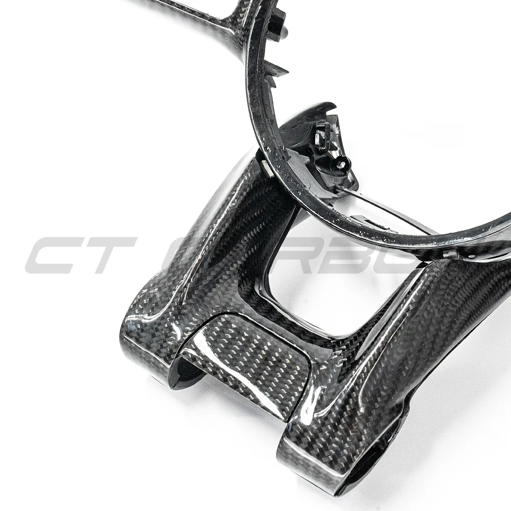 MERCEDES AMG 2016+ CARBON FIBRE STEERING WHEEL TRIM-Accessories-CT CARBON-CT Carbon - High-quality carbon fiber and gloss black aerodynamic parts for premium sports and luxury vehicles.