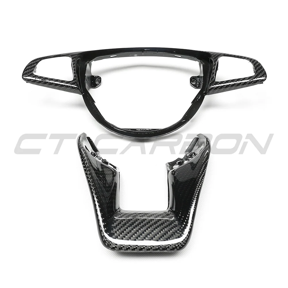 MERCEDES AMG CARBON FIBRE STEERING WHEEL TRIM-Accessories-CT CARBON-CT Carbon - High-quality carbon fiber and gloss black aerodynamic parts for premium sports and luxury vehicles.