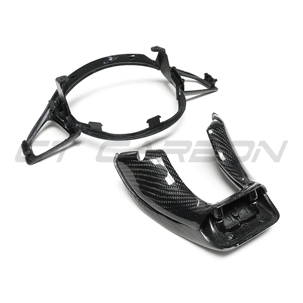 MERCEDES AMG CARBON FIBRE STEERING WHEEL TRIM-Accessories-CT CARBON-CT Carbon - High-quality carbon fiber and gloss black aerodynamic parts for premium sports and luxury vehicles.