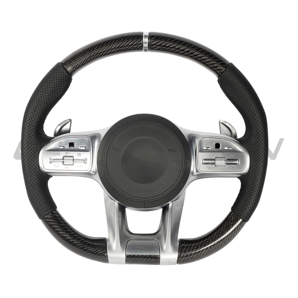 MERCEDES BENZ AMG CARBON FIBRE / LEATHER LED CUSTOM STEERING WHEEL