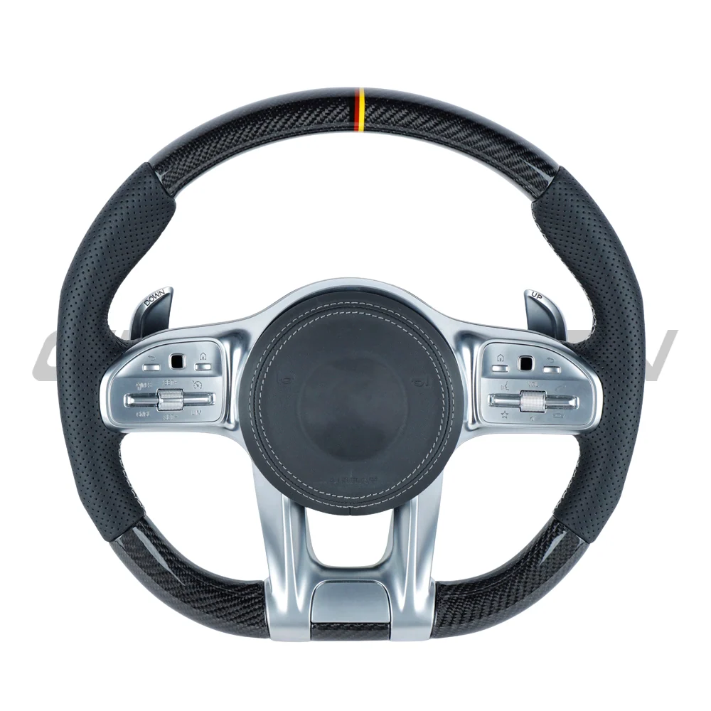 MERCEDES BENZ AMG CARBON FIBRE / LEATHER LED CUSTOM STEERING WHEEL