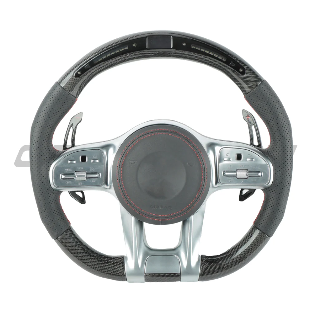 MERCEDES BENZ AMG CARBON FIBRE / LEATHER LED CUSTOM STEERING WHEEL