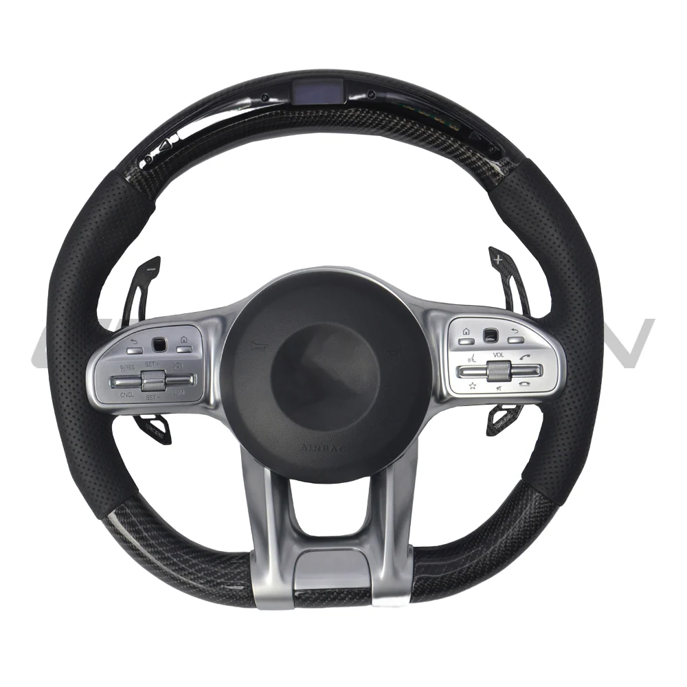 MERCEDES BENZ AMG CARBON FIBRE / LEATHER LED CUSTOM STEERING WHEEL