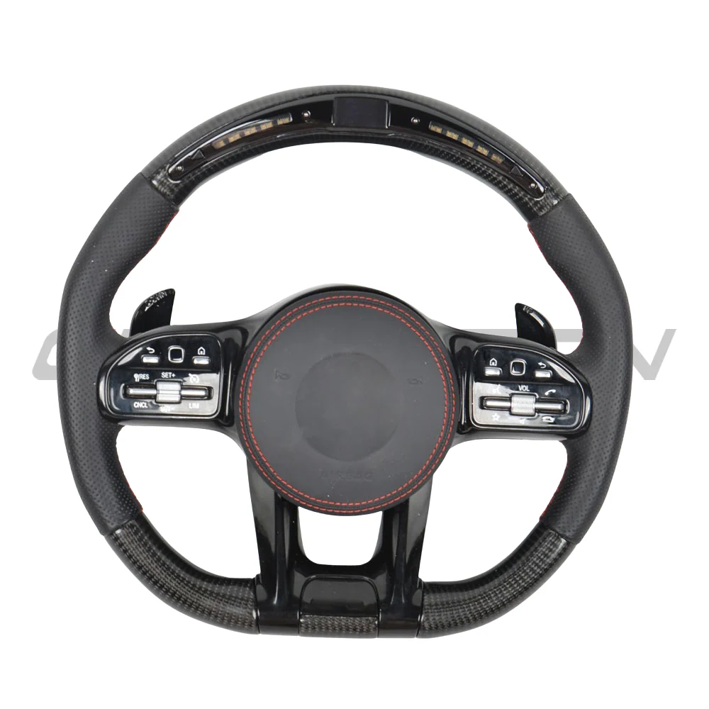 MERCEDES BENZ AMG CARBON FIBRE / LEATHER LED CUSTOM STEERING WHEEL