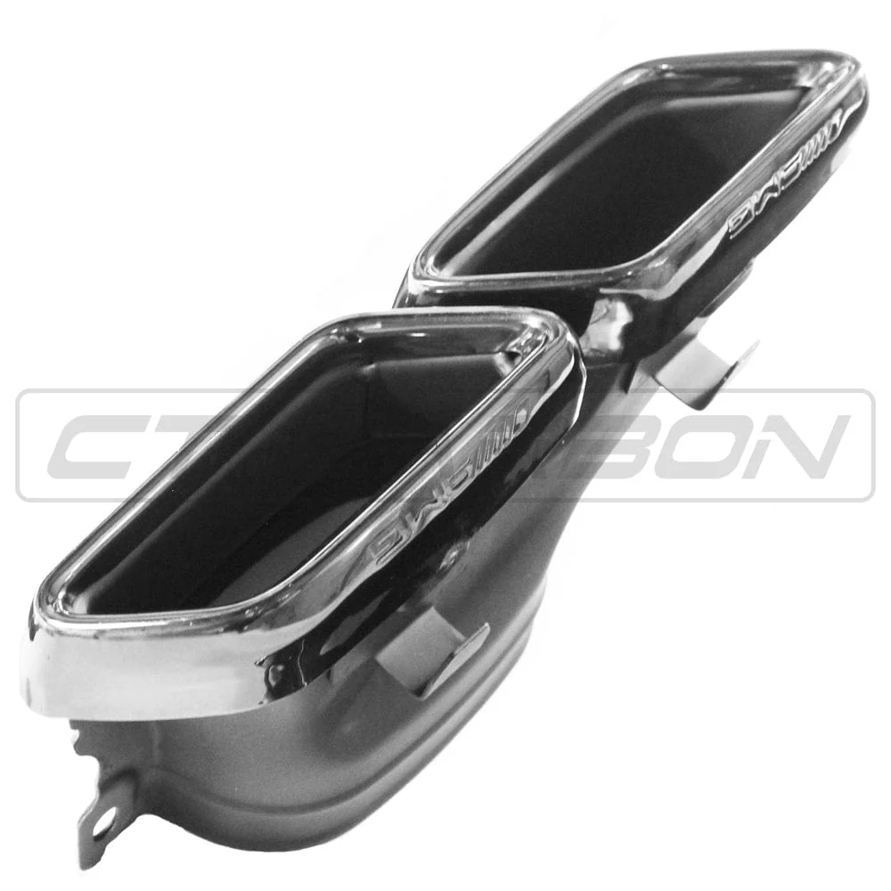 BLAK BY CT Diffuser MERCEDES C-CLASS SALOON/ESTATE W205 GLOSS BLACK DIFFUSER & BLACK TIPS
