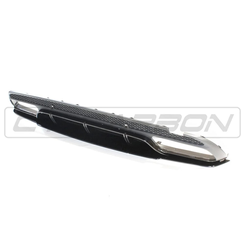 BLAK BY CT Diffuser MERCEDES C-CLASS SALOON/ESTATE W205 GLOSS BLACK DIFFUSER & BLACK TIPS