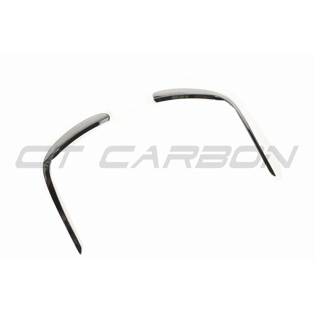 MERCEDES C238 2020+ E-CLASS COUPE FACELIFT FRONT BUMPER TRIM-Accessories-BLAK BY CT-CT Carbon - High-quality carbon fiber and gloss black aerodynamic parts for premium sports and luxury vehicles.