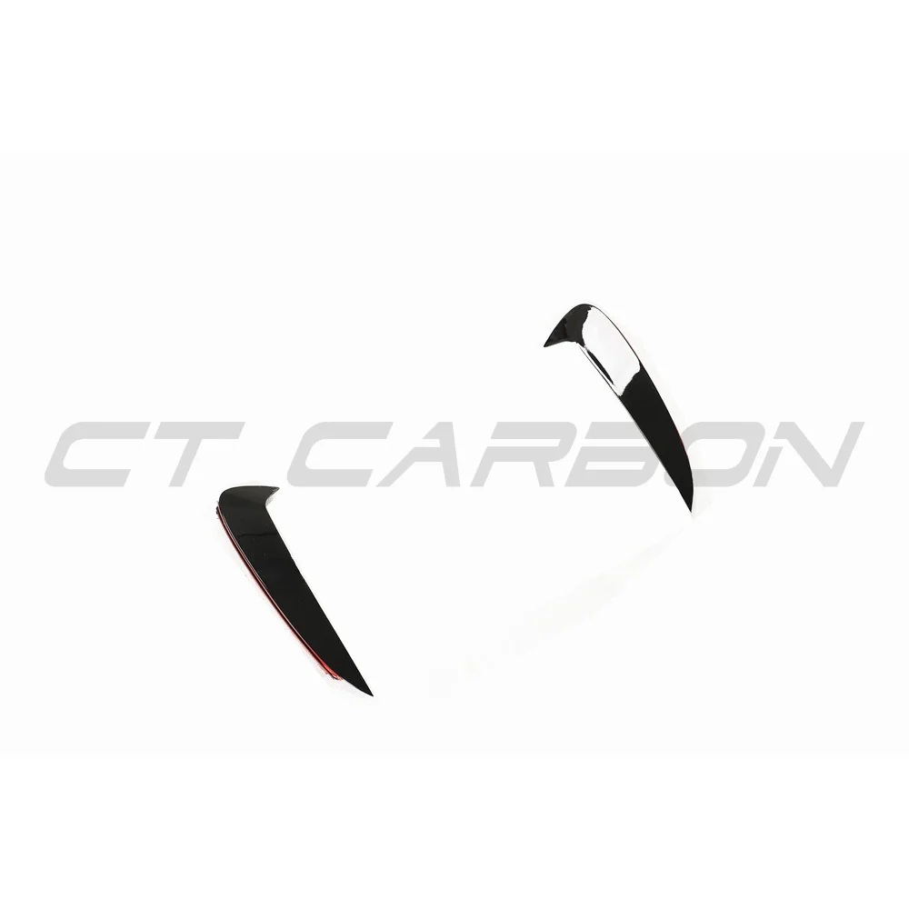 MERCEDES C238 2017-2020 E-CLASS COUPE FRONT BUMPER TRIM V2-Accessories-BLAK BY CT-CT Carbon - High-quality carbon fiber and gloss black aerodynamic parts for premium sports and luxury vehicles.