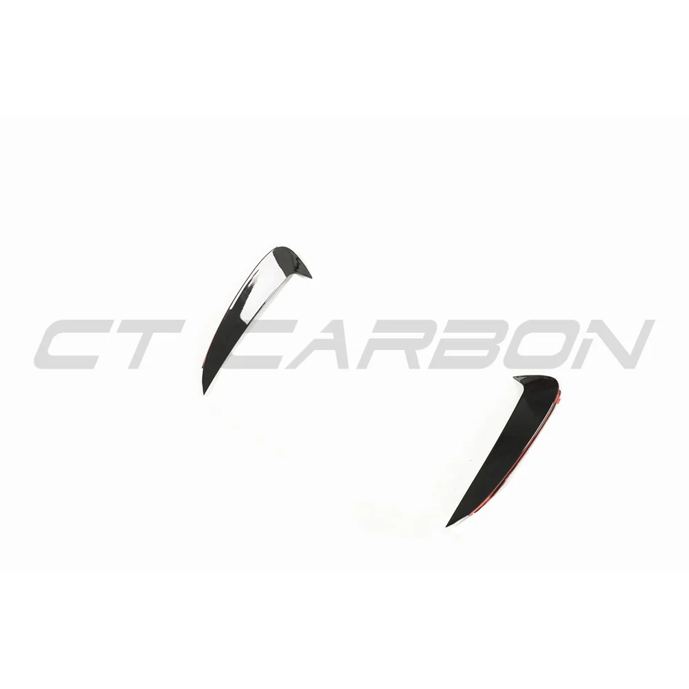 MERCEDES C238 2017-2020 E-CLASS COUPE FRONT BUMPER TRIM V2-Accessories-BLAK BY CT-CT Carbon - High-quality carbon fiber and gloss black aerodynamic parts for premium sports and luxury vehicles.