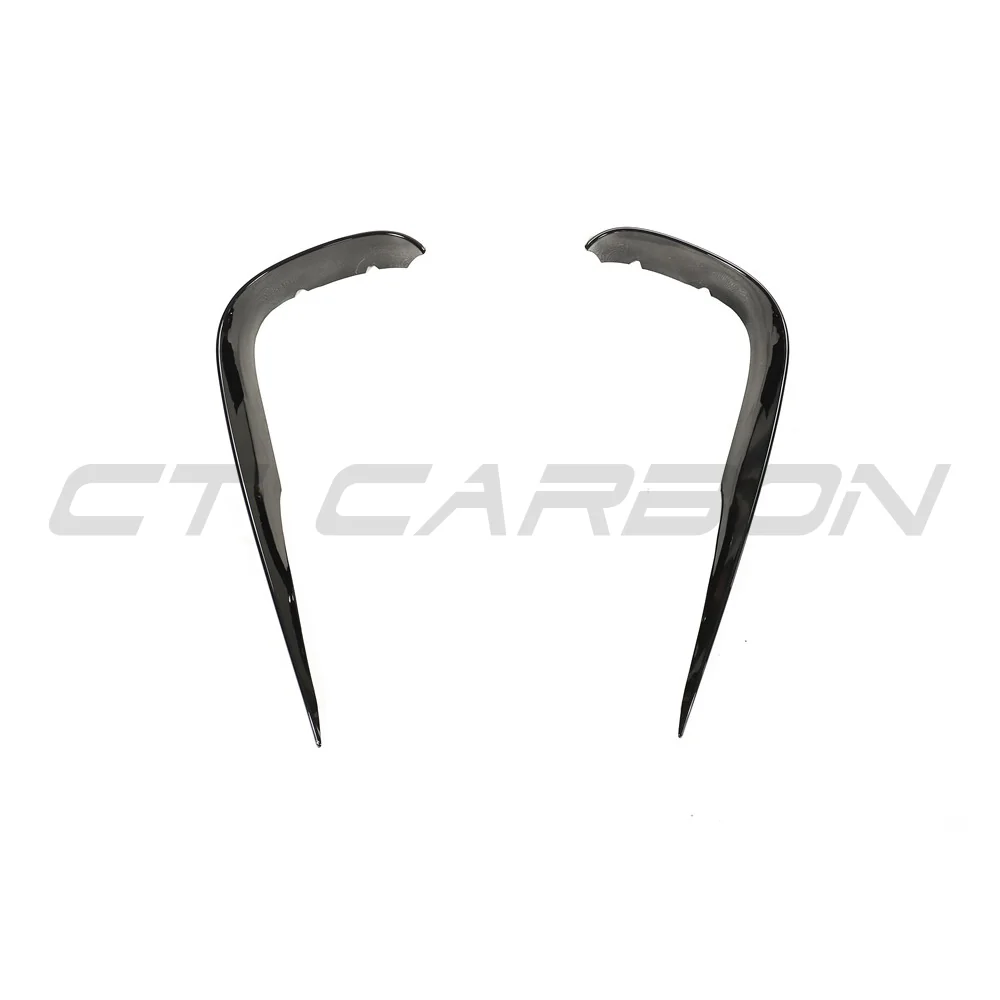 MERCEDES C238 2017-2020 E-CLASS COUPE FRONT BUMPER TRIM-Accessories-BLAK BY CT-CT Carbon - High-quality carbon fiber and gloss black aerodynamic parts for premium sports and luxury vehicles.