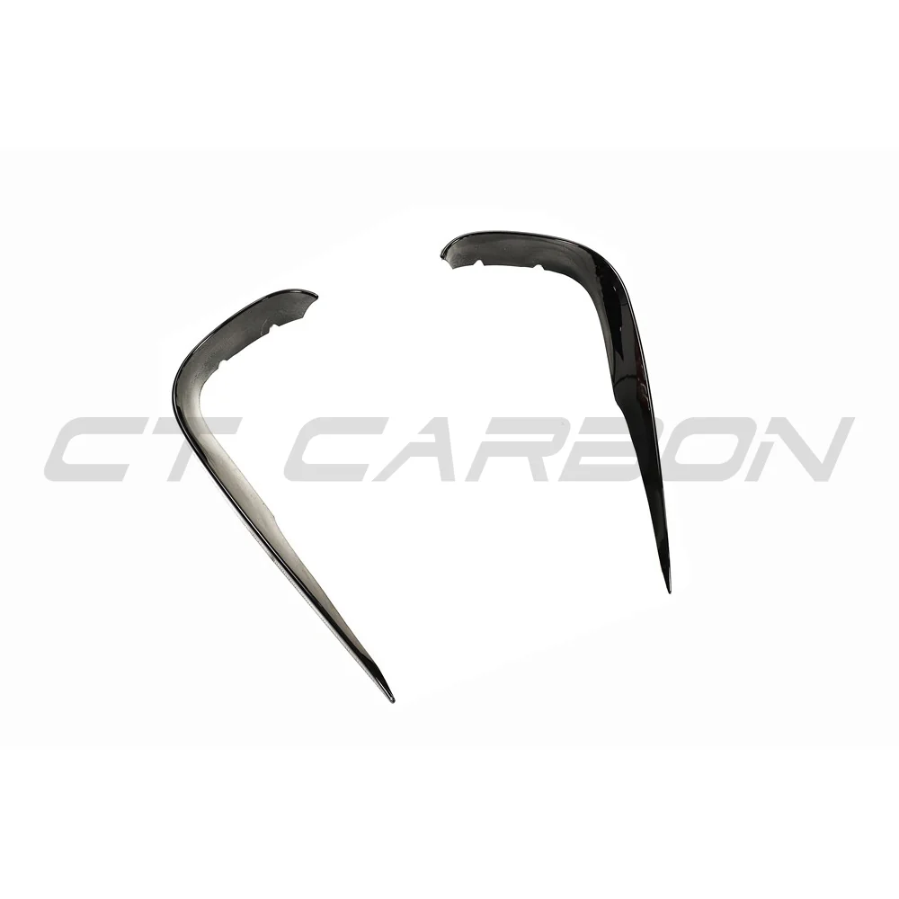 MERCEDES C238 2017-2020 E-CLASS COUPE FRONT BUMPER TRIM-Accessories-BLAK BY CT-CT Carbon - High-quality carbon fiber and gloss black aerodynamic parts for premium sports and luxury vehicles.