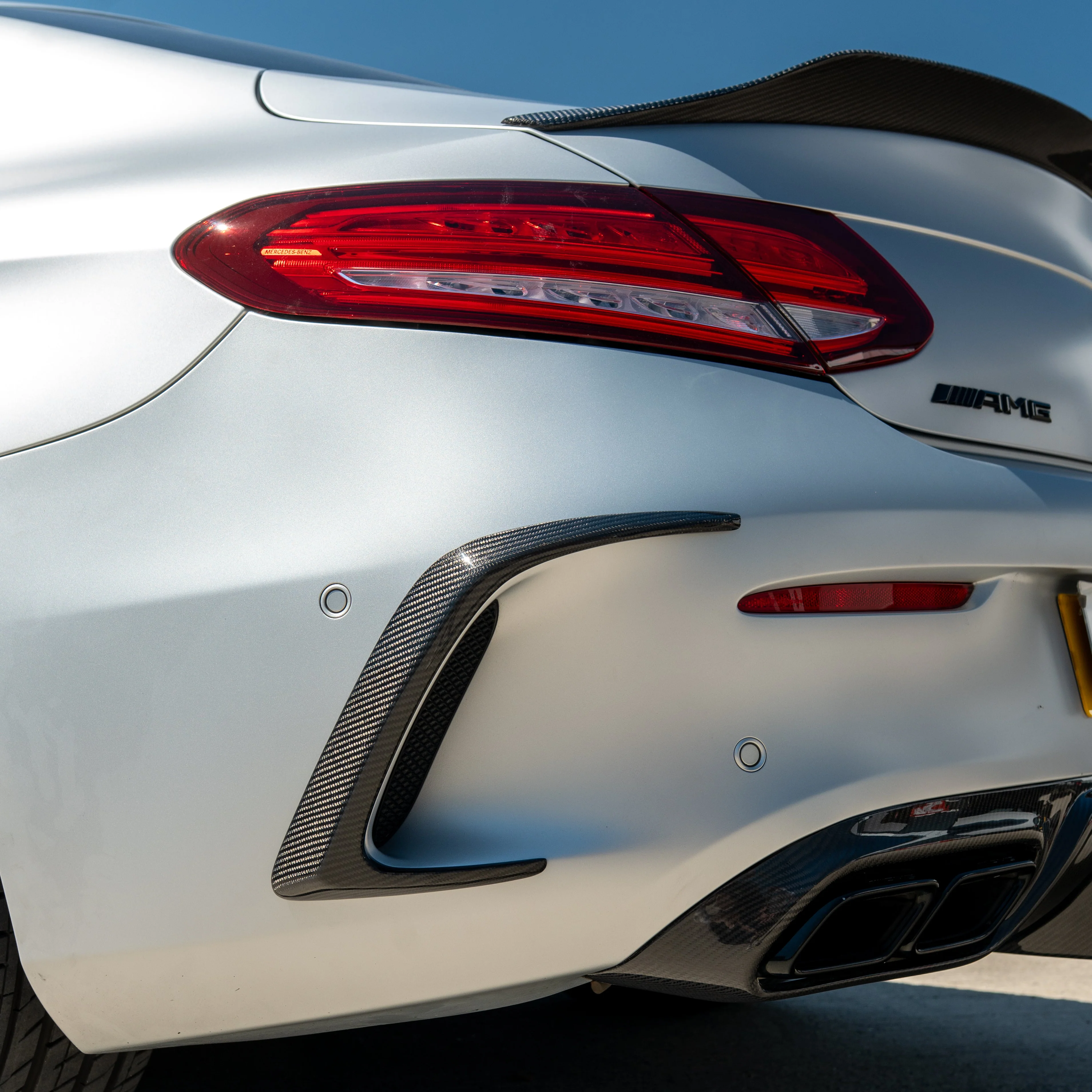 MERCEDES C63/C63S W205 COUPE CARBON SPOILER - DUCKTAIL PS STYLE-Spoiler-CT CARBON-CT Carbon - High-quality carbon fiber and gloss black aerodynamic parts for premium sports and luxury vehicles.